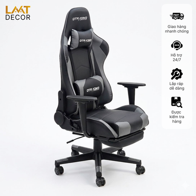Ghế Gaming Cao Cấp SRASER - GTRACING – Đẳng Cấp Ngả Lưng 180° & Gác Chân Thông Minh